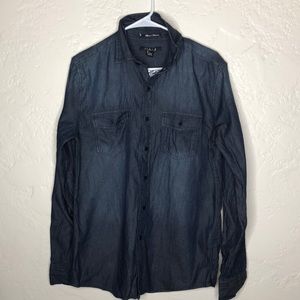 Men’s Dark Denim Long Sleeve Shirt